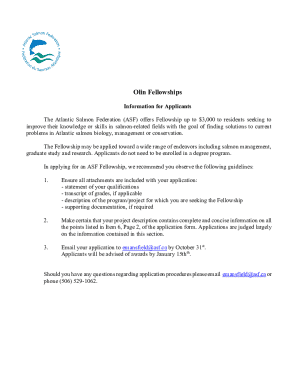 Olin Fellowship Application