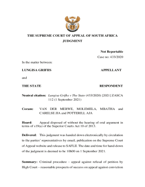 Court Judgment in Lungisa Grifhs V the State