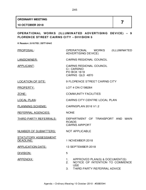 Cairns City Council Report Template