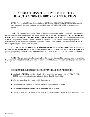 Reactivation of Broker Application
