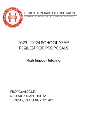 Request for Proposals - High Impact Tutoring