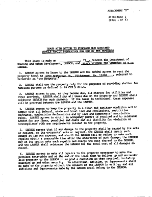 Lease With Option to Purchase Hud Acquired Single Family Properties