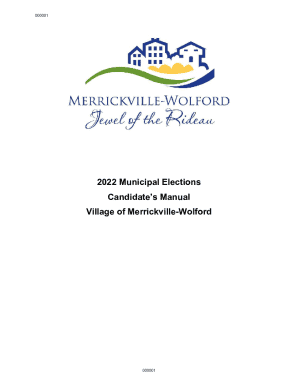 2022 Municipal Elections Candidate’s Manual