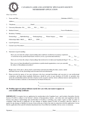 Membership Application