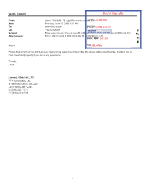 Mississippi County Class 4 Landfill Annual Engineering Inspection Report