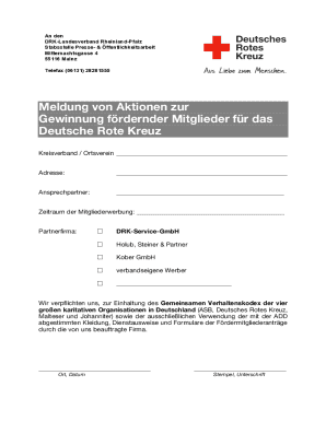 Meldung von Aktionen zur Gewinnung frdernder ...