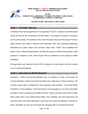 Open House 3 - Virtual Presentation Script