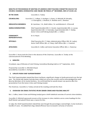 Minutes of Joint Policing Committee Meeting