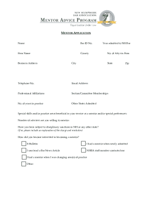 Name Bar ID No. Year admitted to NH Bar Firm ...