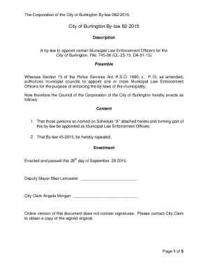 Burlington. By-law Compliance, By-laws and Animal Services