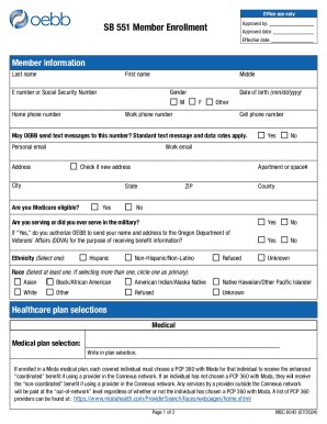 Sb 551 Member Enrollment