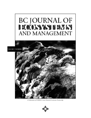 BC Journal of Ecosystems and Management. Volume 5, Number 2