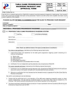 Form 8 - Table Game Progressive Wagering System ...