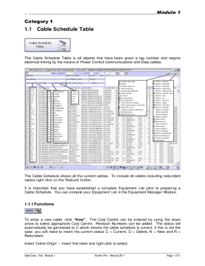 Cable Schedule Management