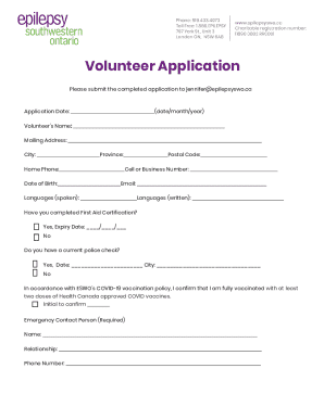 Volunteer Application