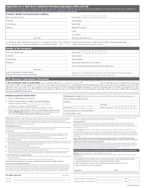 Additional Permitted Subscriptions (APS) ISAthe West Brom