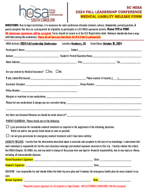 Medical Liability Release Form