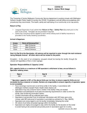 Covid-19 Step 3 – Indoor Rink Usage