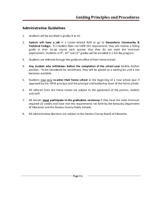 Guiding Principles and Procedures