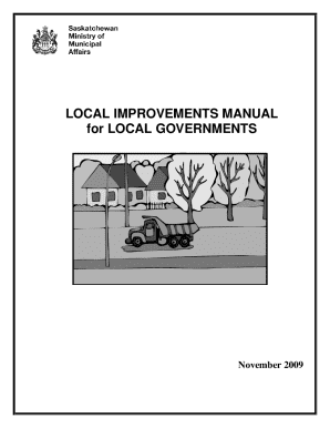 Fillable Online Local Improvements Manual for Local Governments Fax ...
