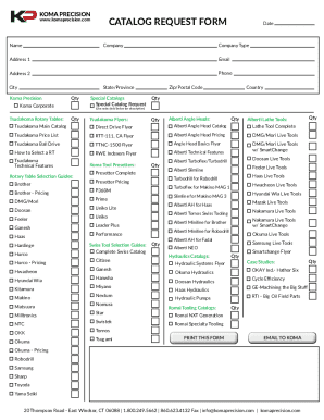 Catalog Request Form