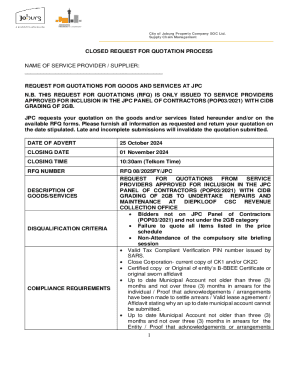 Request for Quotations