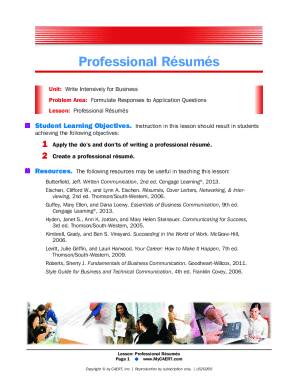 Professional Résumés