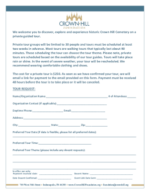 Private Tour Request Form