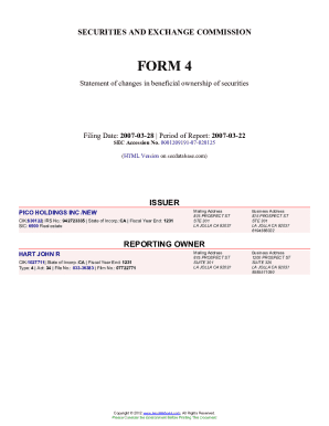 PICO HOLDINGS INC /NEW (Form. Accession Number