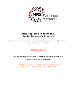 MRS Advanced Certificate in Market &amp; Social Research ...