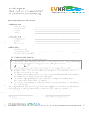 Anmeldung einer steckerfertigen PV-Anlage bis maximal ...