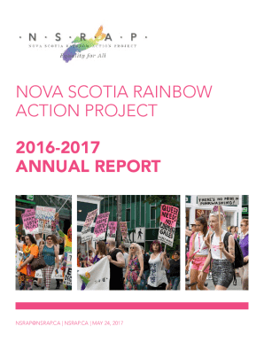 Nova Scotia Rainbow Action Project 2016-2017 Annual Report