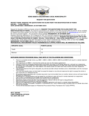 Request for Quotation for Gloss Paint