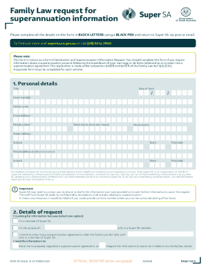 Family Law request for superannuation information