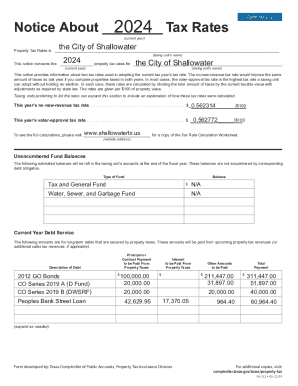 Notice About 2024 Tax Rates - Colorado County