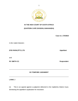 High Court Case No. 170/2023