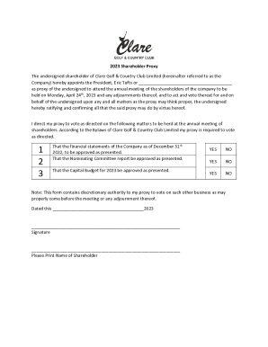 2023 Shareholder Proxy