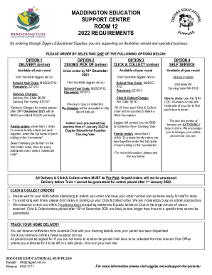 2022 Requirements Maddington Education Support Centre