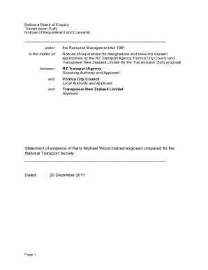 Transmission Gully Enquiry Document