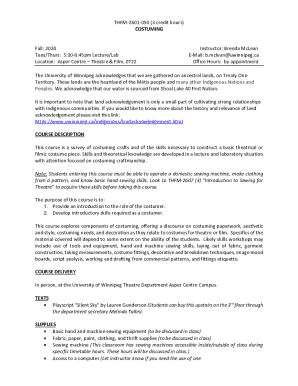 THFM-2601-050 (3 credit hours) INTRODUCTION TO ...