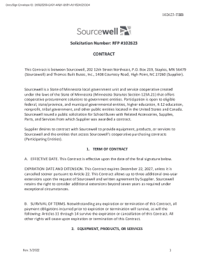 Fillable Online Sourcewell Contract With Thomas Built Buses, Inc. Fax ...