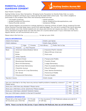 Parental/legal Guardian Consent Form