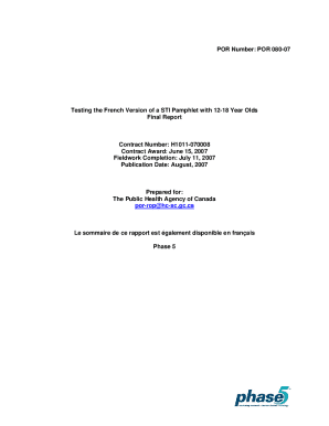 Testing the French Version of a Sti Pamphlet