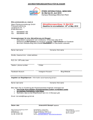 AKKREDITIERUNGSANTRAG FR BLOGGER