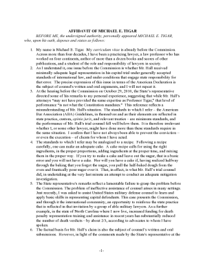 Affidavit of Michael E. Tigar