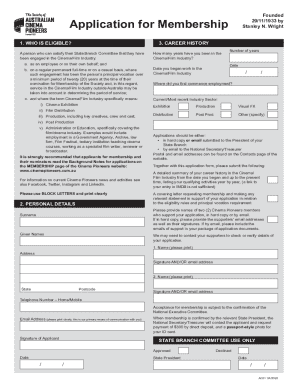 Application for Membership