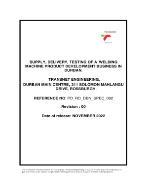 For the Supply, Delivery, Testing of a Frequency Welding ...