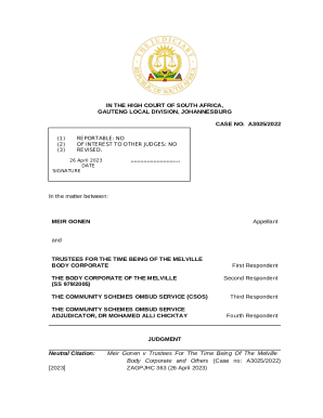 Gonen v Trustees for the time being of The Melville Body ...