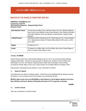 Board of Directors' Meeting Minutes