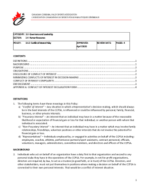 Conflict of Interest Policy